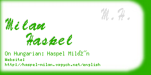 milan haspel business card